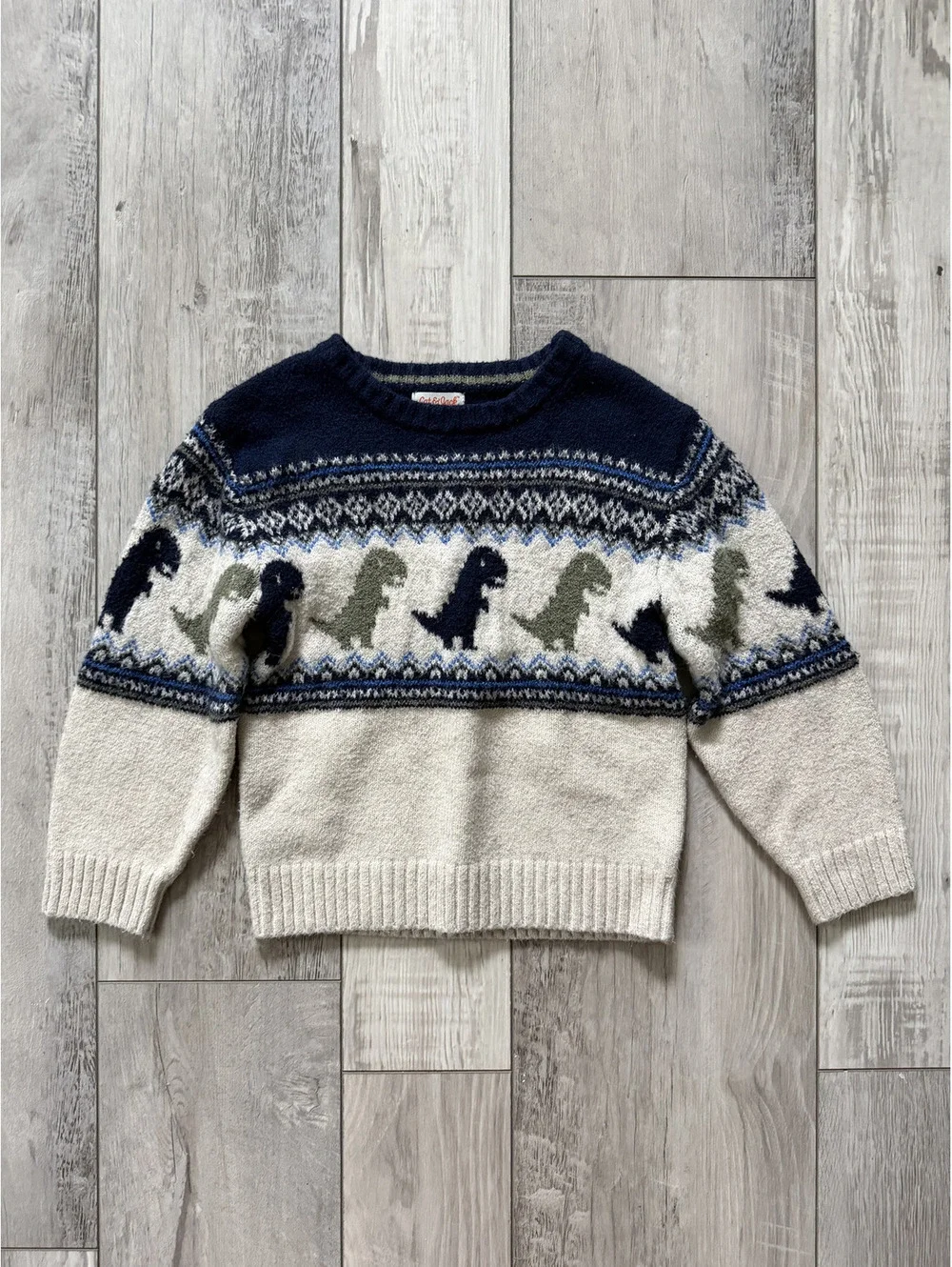 Cat & Jack Multicolored Boy's Dinosaur sweater size 5T